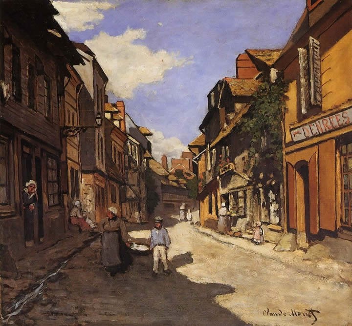 Claude Monet Le Rue de La Bavolle at Honfleur 2